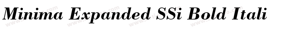 Minima Expanded SSi Bold Italic字体转换